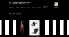 Desktop Screenshot of galerieduverre.com