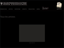 Tablet Screenshot of galerieduverre.com